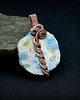 wisiory Koral fossil wisiorek wire wrapping 7