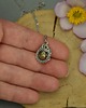 wisiory Mały wisiorek złoty labradoryt wire wrapping 6