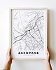 plakaty Plakat Zakopane mapa 1