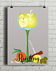 plakaty Wino Riesling - plakat art giclee 1
