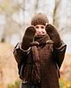 rękawiczki damskie Peruvian WOOLY wełniane rękawiczki z wełny peruwiańskiej czekolada 4