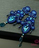 kolczyki soutache Granatowo turkusowe kolczyki sutasz 3