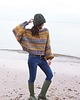 swetry damskie  Sweter handmade  melanż  z wełną 6