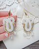Biżuteria ślubna Boho ślubne kolczyki soutache 3