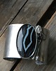 bransoletki wire wrapping Agat - perła - granat  - BRANSOLETA MANKIET - CUFF 5
