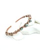 bransoletki wire wrapping Miedziana bransoleta mankietowa z turkusem i turmalinem 1