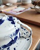 kubki i filiżanki Porcelanowa filiżanka w niebieskie kropki ze spodkiem 3