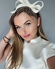 fascynatory Fascynator ślubny ELZA ECRU   Z woalką / oraz inne kolory 3