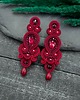 kolczyki soutache Kolczyki sutasz bordowe Keira wieczorowe eleganckie z kryształkami 2
