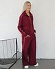 komplety damskie Gaia rozpinany komplet z lamówkami bordowy 5