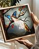 plakaty Surrealistyczny Plakat "Give Her Time" Kolaż 30x30cm 2