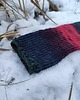rękawiczki damskie Ombre z granatem i czerwienią / mitenki 2