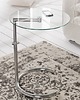 stoliki kawowe Stolik kawowy Loop Side chrom metal szkło 45cm 1