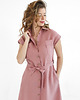 sukienki midi damskie Lniana Sukienka MARIGOLD dusty pink 6