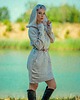 sukienki midi damskie Sukienka lniana z wielkim kapturem ,boho, na plaże 4