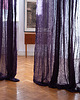 zasłony Przejrzysta zasłona z Lnianego Muślinu - purple rain 2