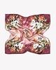 apaszki Mała apaszka jedwabna różowa w kwiaty 53 cm x 53 cm 2