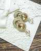 Biżuteria ślubna Elaine - beżowe kolczyki soutache 4