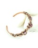 bransoletki wire wrapping Miedziana bransoleta cuff z różowym turmalinem 6