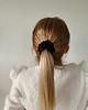 gumki do włosów Satynowa gumka satynowa scrunchie owijka frotka czarny MINI 1