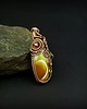 wisiory Wisiorek z żółtym agatem  wire wrapping 2