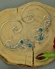 nausznice Nausznice zausznice oryginalne kolczyki kwarc niebieski wire wrapping 5
