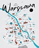 plakaty Warszawa Mapa plakat 50x70 cm 1