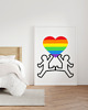 plakaty PLAKAT dekoracyjny serce Keith Haring miłość lgbt tęcza 2