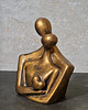 figurki i rzeźby Rzeźba z gipsu, Para Zakochanych, miodowe złoto, wys. 11,7 cm 1