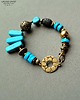 bransoletki z kamieni naturalnych Boho chic. Bransoletka z zawsze modnymi turkusami2. Znakomity PREZENT  handmade 2