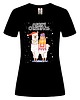 t-shirt damskie Koszulka damska organiczna Merry Christmas Lama 1