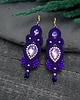 kolczyki soutache Kolczyki sutasz fioletowe długie wieczorowe Orina 2