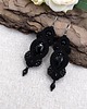 kolczyki soutache Orina kolczyki sutasz czarne długie wieczorowe z kryształami 2