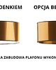 lampy wiszące Złota lampa wisząca z abażurem w stylu glamour WAIKIKI W1 MIRROR 6