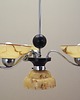 lampy wiszące Żyrandol szklany, duński design, lata 70, produkcja: Dania 5