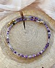 korale Naszyjnik z kamieni naturalnych fioletowy 46 cm 1