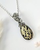 wisiory Naszyjnik Jaspis Dalmatyński stal chirurgiczna wisiorek handmade wirewrapping 3