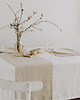 obrusy i serwetki Lniany obrus white/beige/dusty pink/navy blue 2
