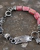 bransoletki wire wrapping Rodochrozyt srebrna oksydowana bransoleta 4