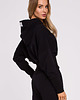 bluza z kapturem damska Bluza ze ściągaczem-czarna(M-592) 3