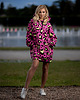 bluza z kapturem damska Bluza Oversize Tunika DR.CROW Panterka Pink 1