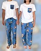 piżamy damskie Piżama Unisex bawełniana w koty 1