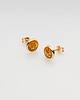 kolczyki pozłacane Kolczyki srebrne pr. 925 pozłacane z bursztynem na sztyfcie NA PREZENT 1