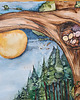 obrazy Oryginał Ilustracja Akwarela 50x70 'Forest' 2