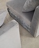 sofy i szezlongi Narożnik welurowy srebrny, skandynawski design, lata 00 9