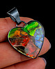 wisiory Tęczowe serce ammolitu 4