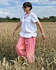 spodnie materiałowe damskie Balloon pants w paski p/r 1