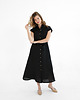 sukienki midi damskie Lniana Sukienka MARIGOLD deep black 5