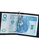 portfele męskie Banknotówka z klipsem, czarny portfel męski do kieszeni Skóra juchtowa 4
