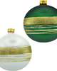 ozdoby choinkowe Bombki okrągłe ze złotymi pasami: 3 kolory 3